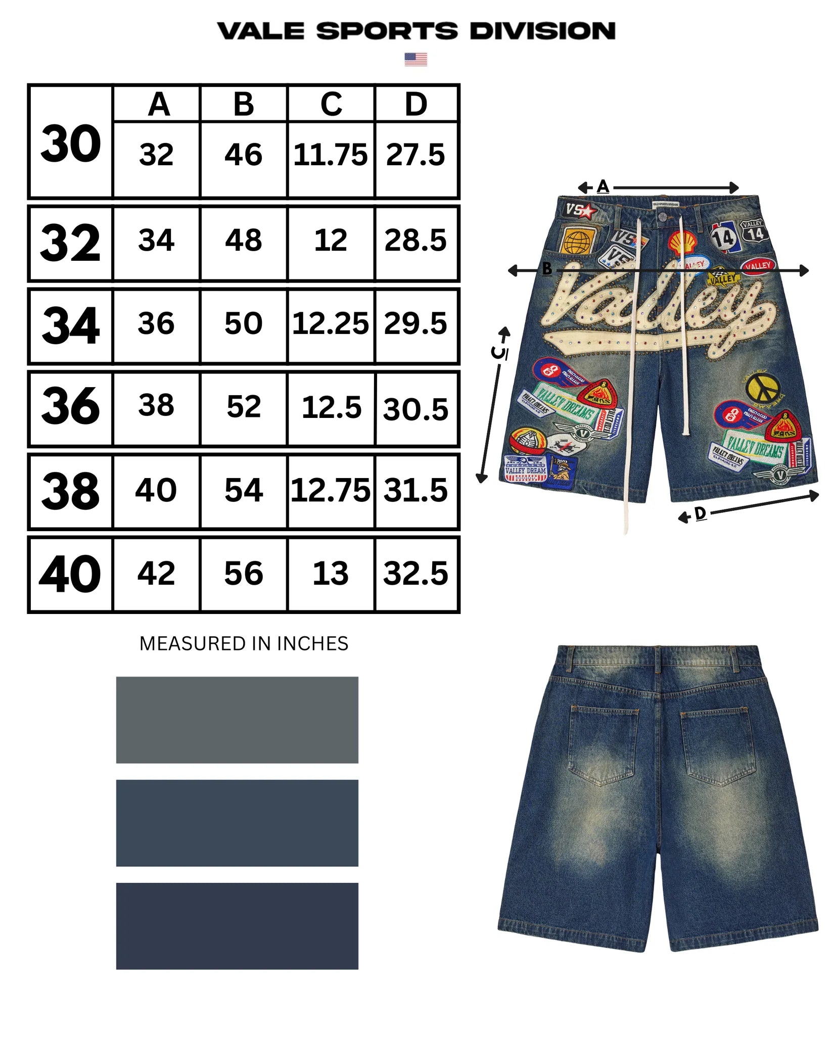 VALE FOREVER 1980S JORTS