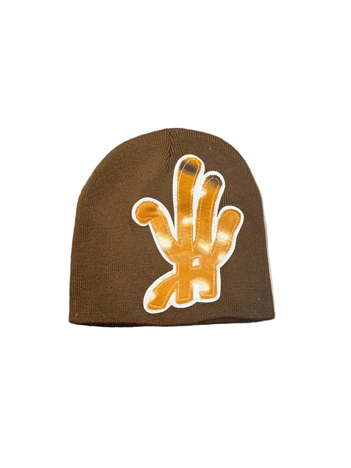YKWYK Cow Beanie Brown