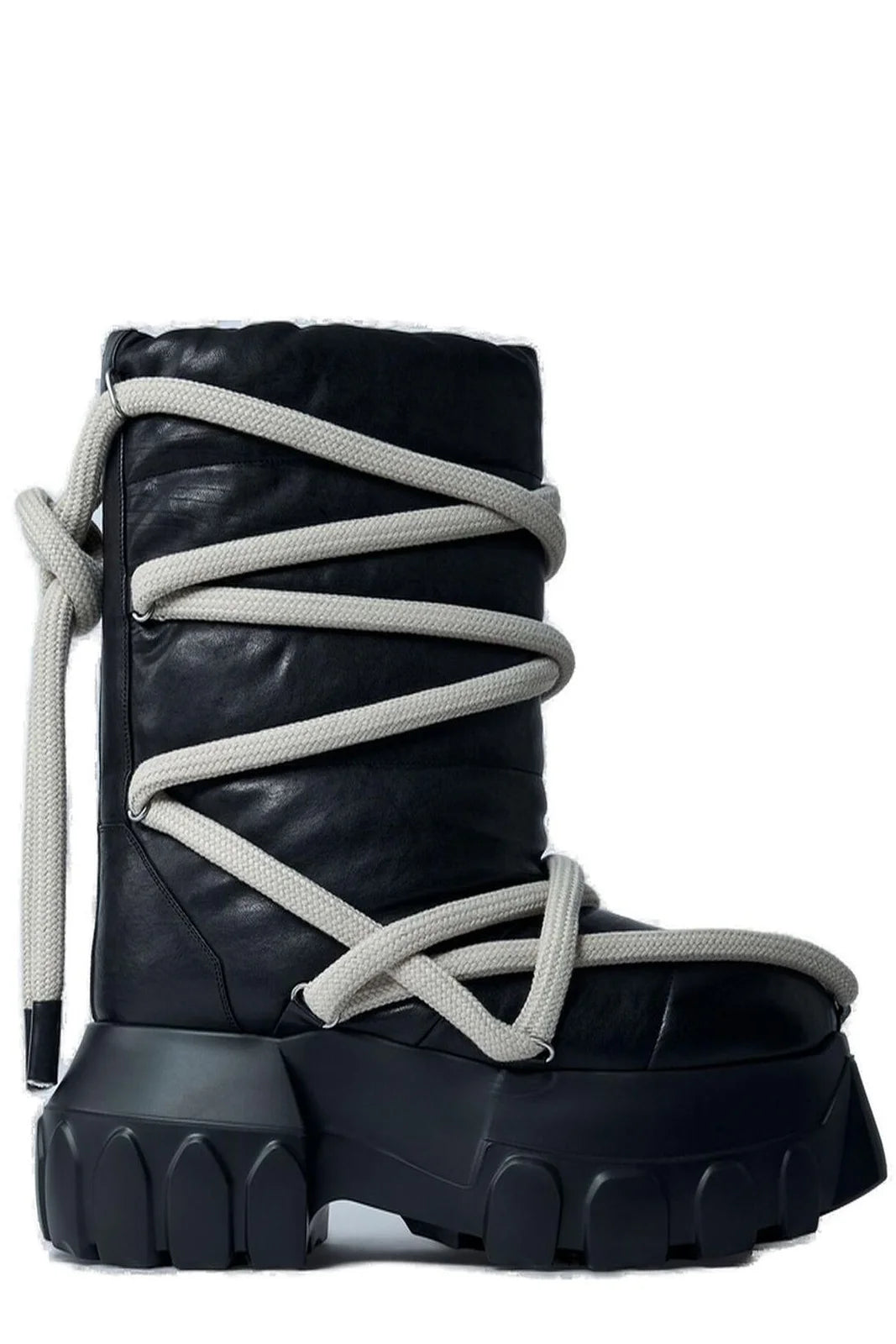 Rick Owens Black Concordians Lunar Mega Tractor Boots
