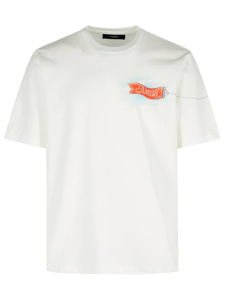 Amiri 'World' White Cotton T-Shirt