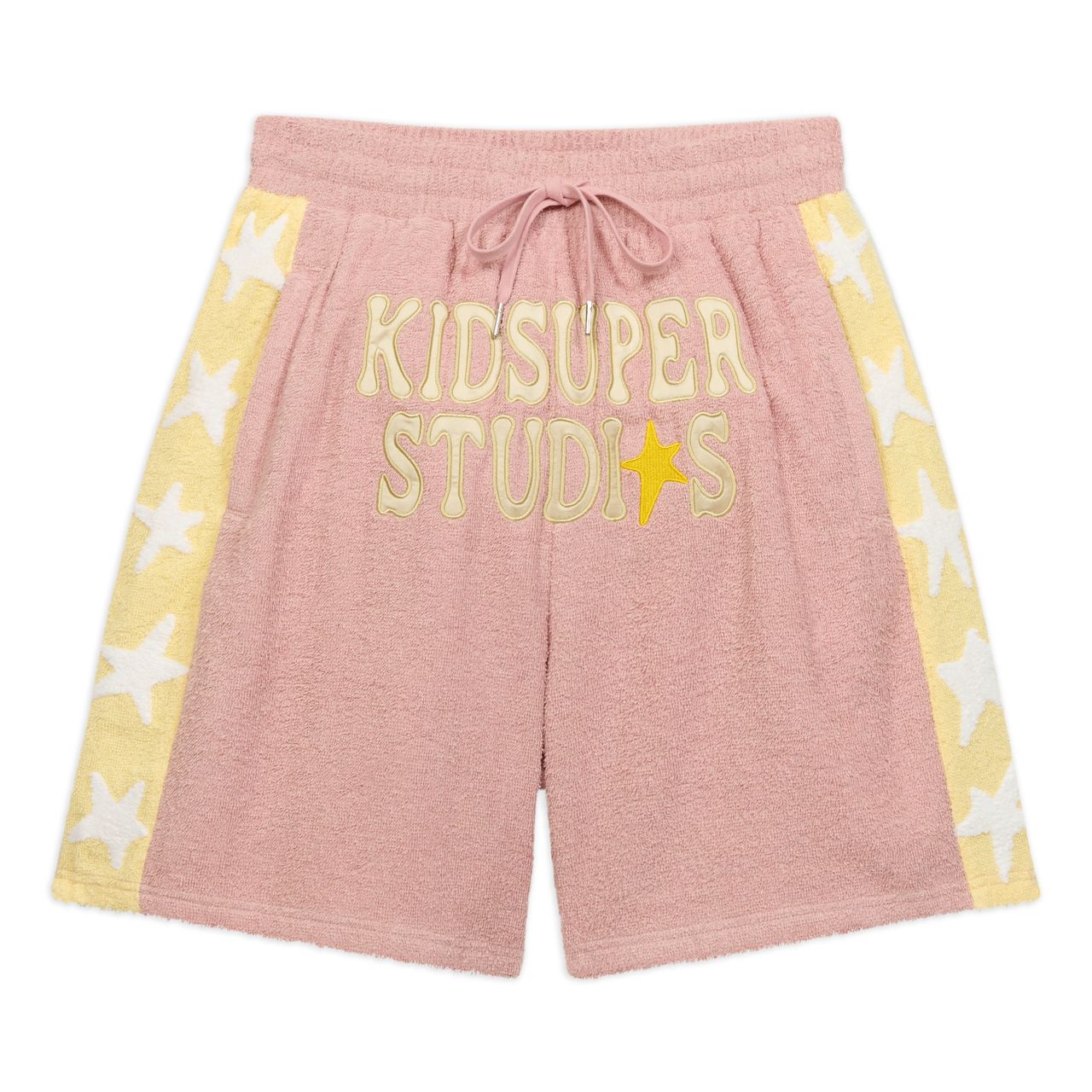 KID SUPER Terrycloth Stars shorts Pastel Pink