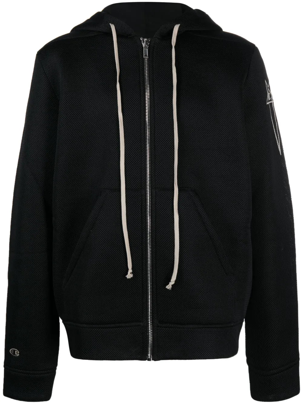 Rick Owens X Champion Jumbo Jasons Hoodie Black