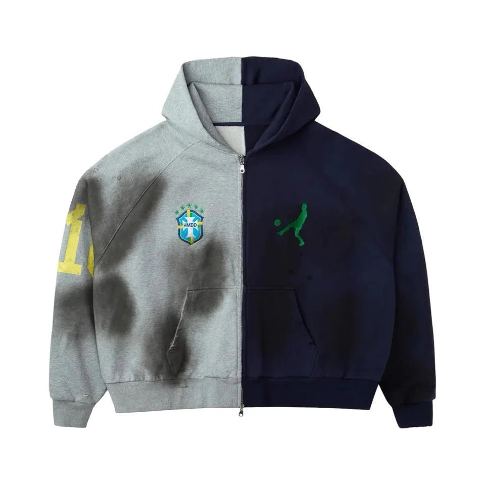 HMDD Arnold Palmer Zip Up Grey/Navy