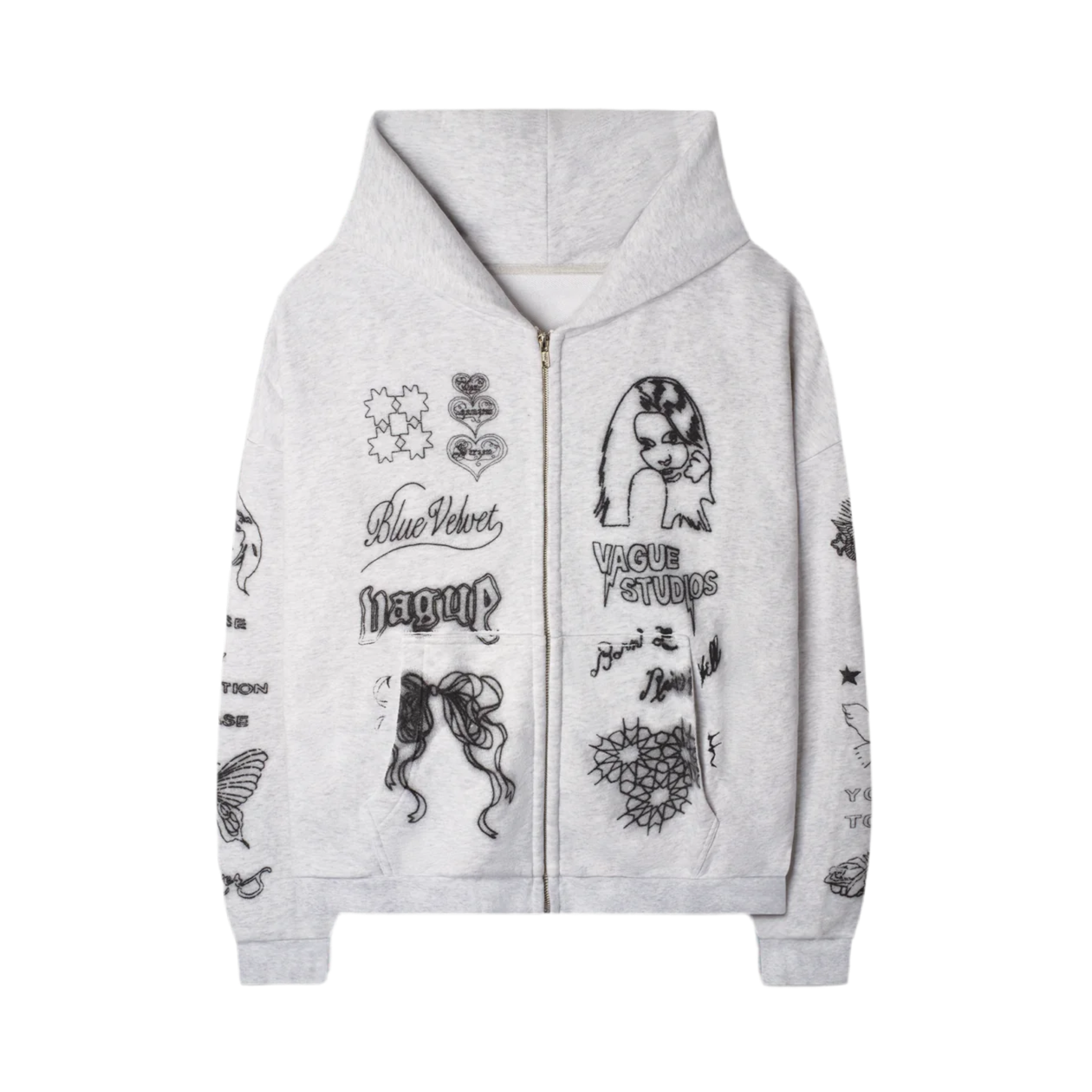 Vague Studios SKIN DEEP ZIP UP HEATHER