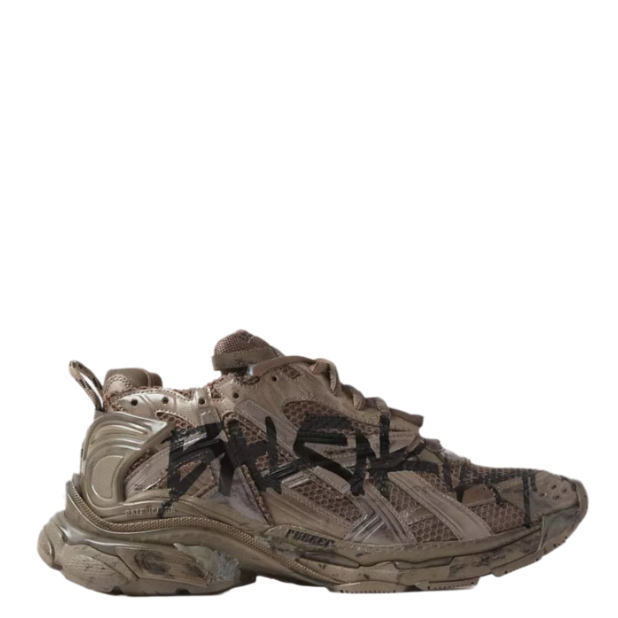 BALENCIAGA| RUNNER SNEAKER GRAFFITI BROWN & BLACK