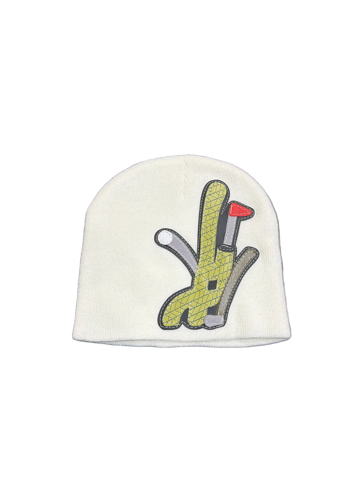 YKWYK WHITE GOLF BEANIE