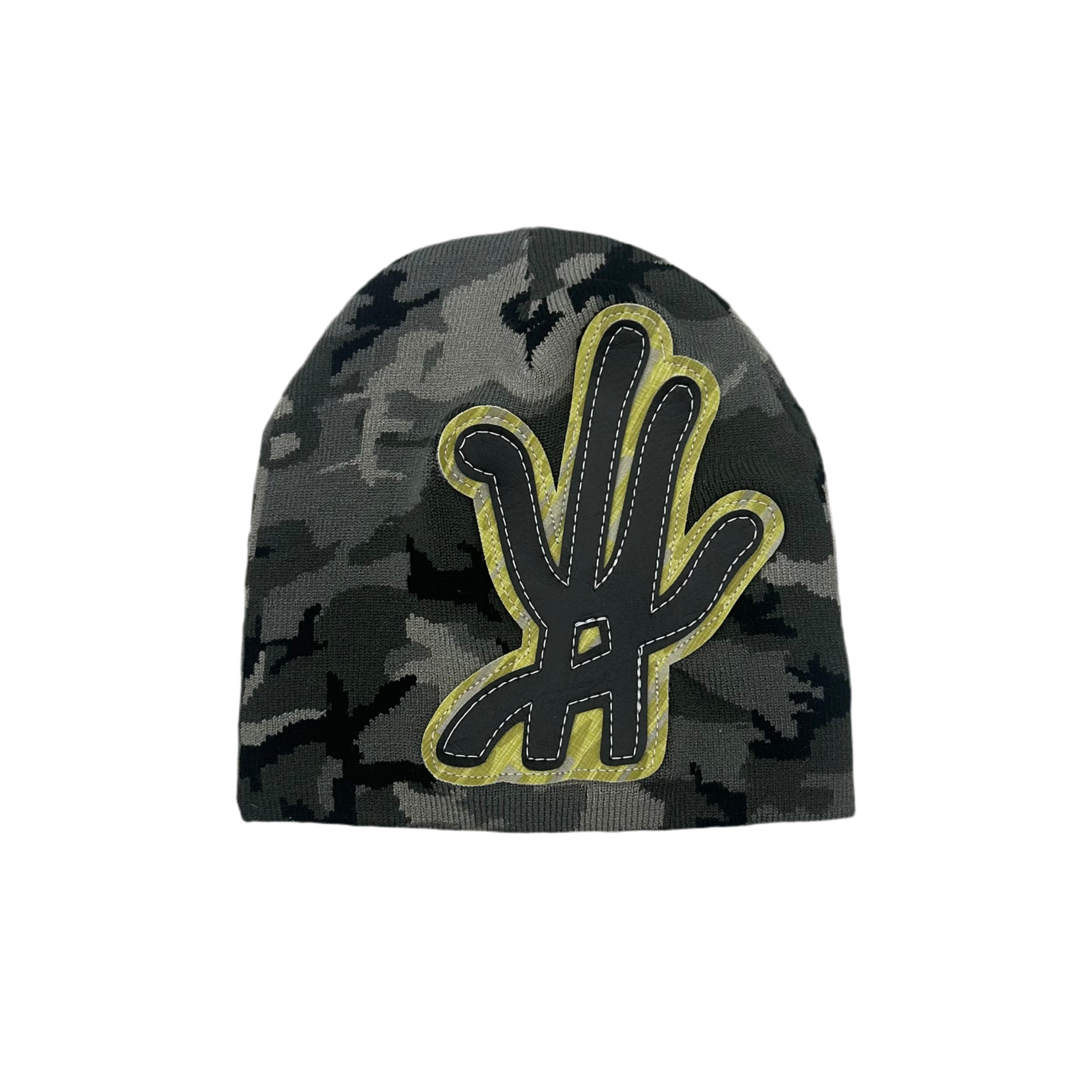 YKWYK GREY & GREEN CAMO BEANIE