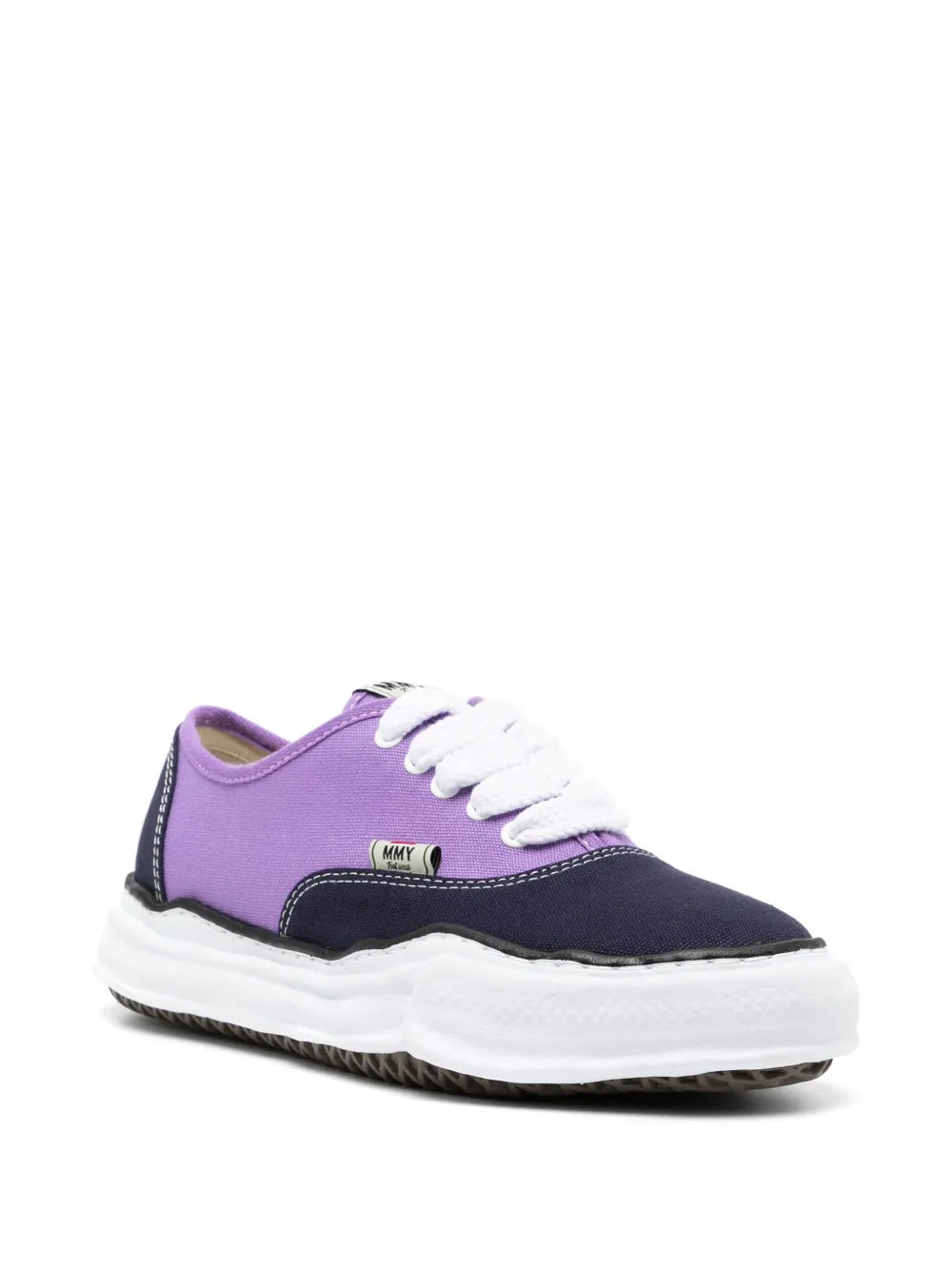 Maison MIHARA YASUHIRO | Baker Low-top Cotton Sneakers NAVY & PURPLE