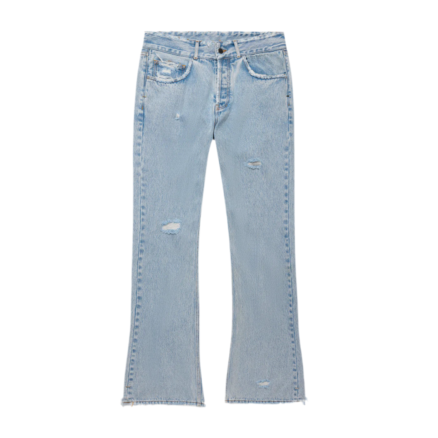 ASKYURSELF FLARED BAGGY JEANS (BLUE)