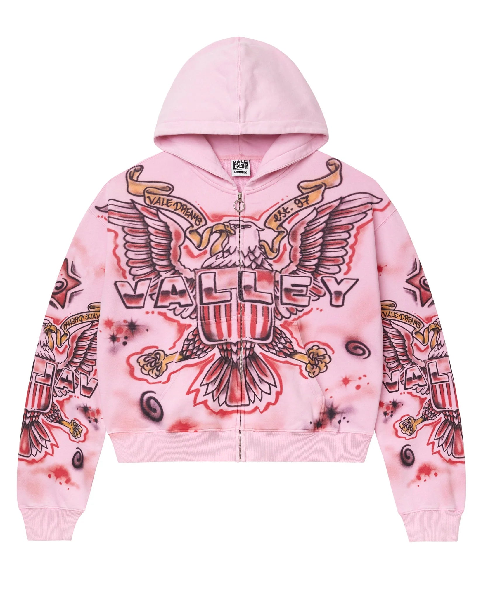 VALE FOREVER PINK FLAG ZIP UP