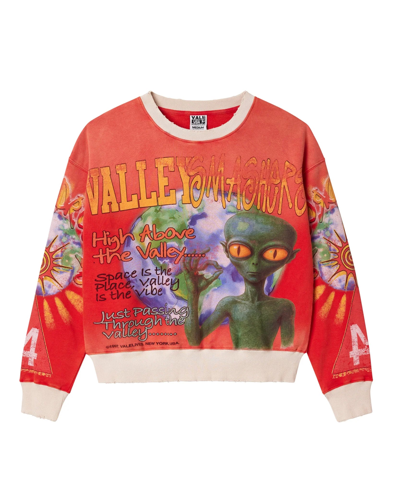 Vale Forever RED ALIEN CREWNECK