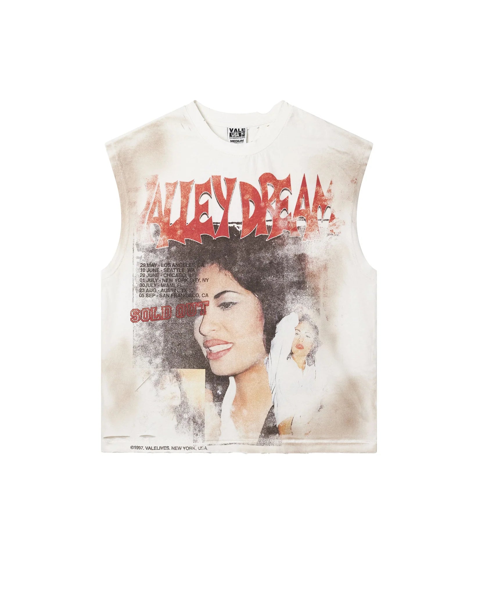 Vale Forever LA FLOR MUSCLE TEE (WHITE)