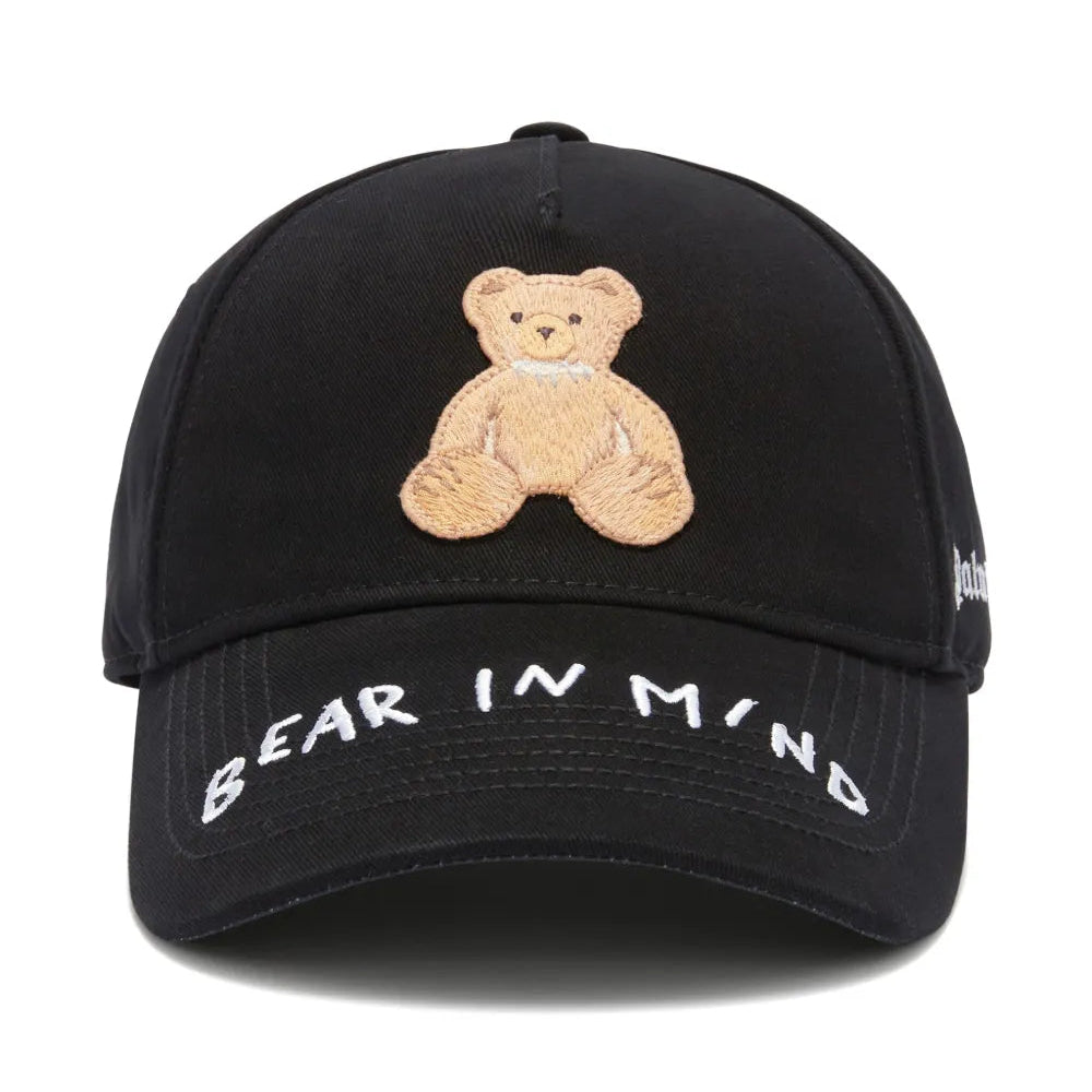 PALM ANGELS Bear In Mind Baseball Cap In Black