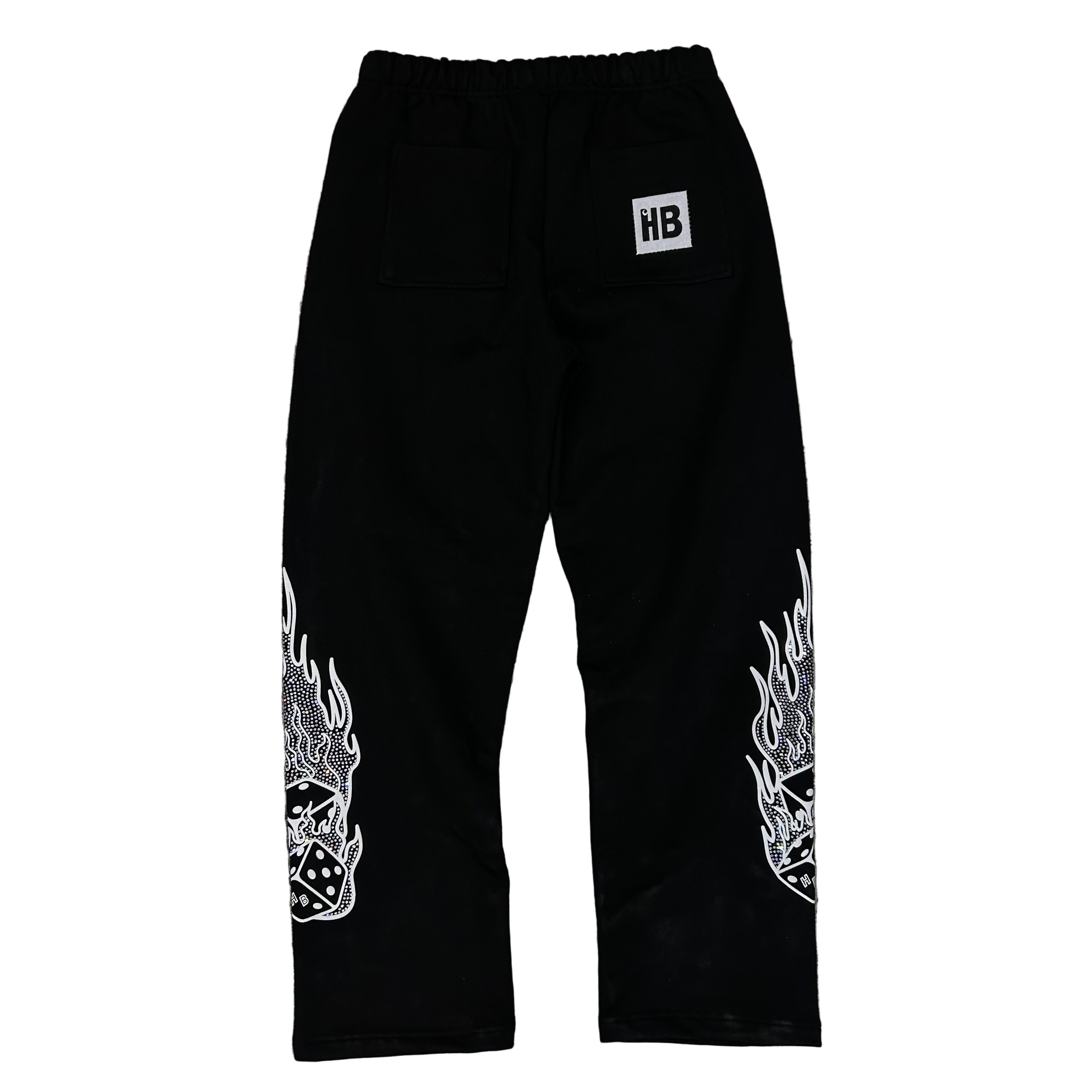 HYPEBOYS DICE SWEATPANTS IN BLACK