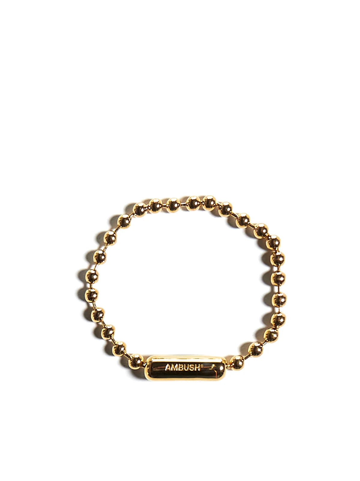 AMBUSH LOGO BALL CHAIN BRACELET GOLD