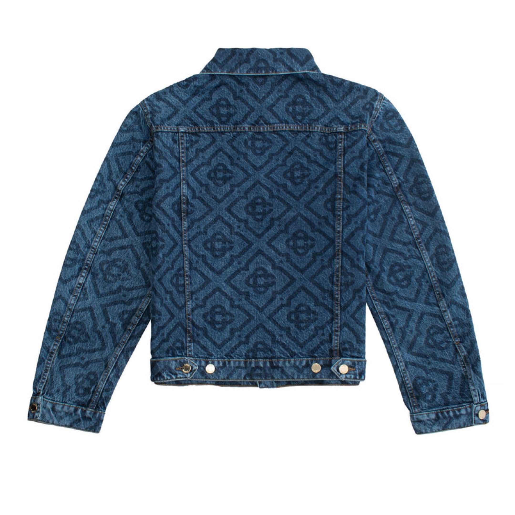 CASABLANCA DARK VINTAGE MONOGRAM DENIM JACKET