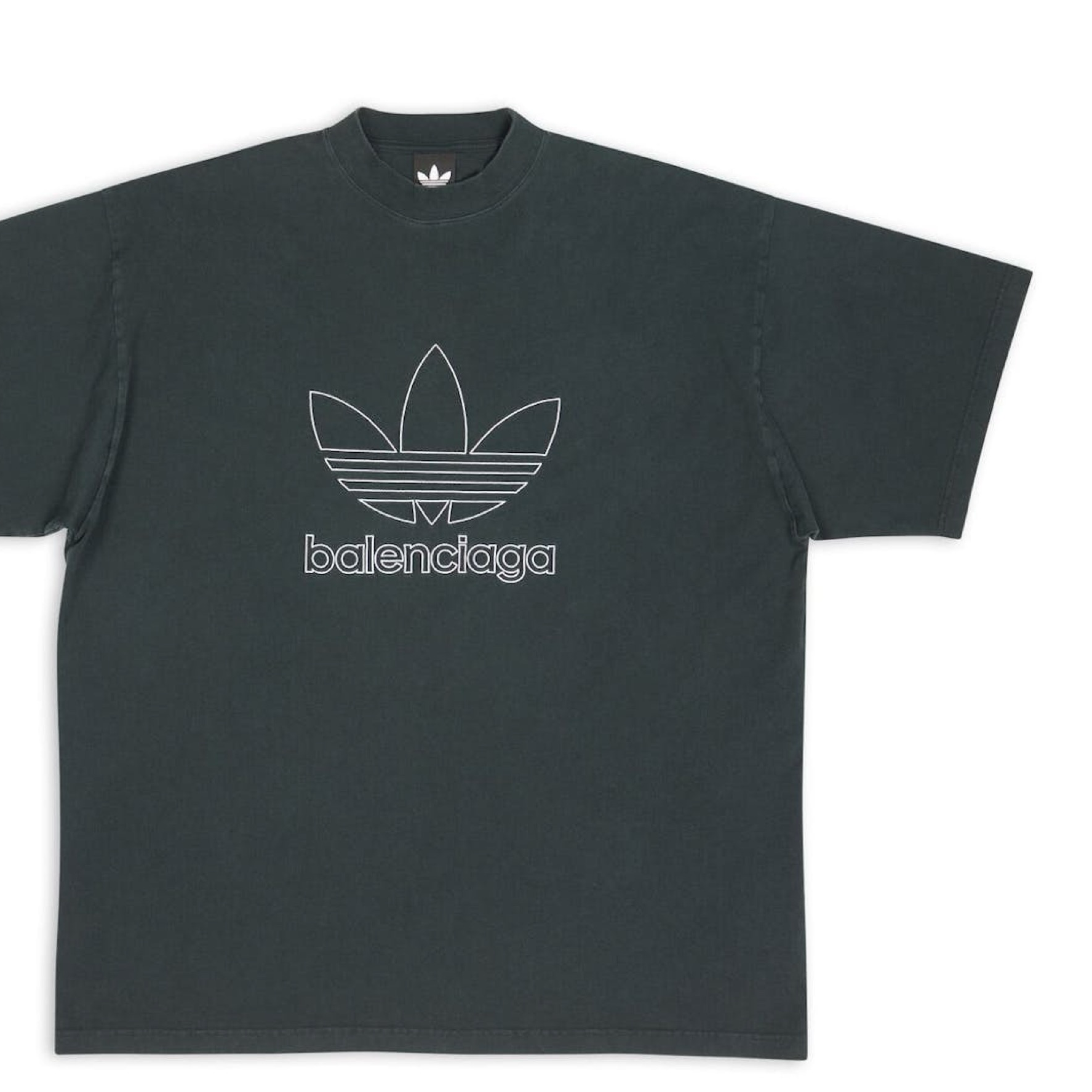 BALENCIAGA X ADIDAS GREEN OVERSIZED TEE