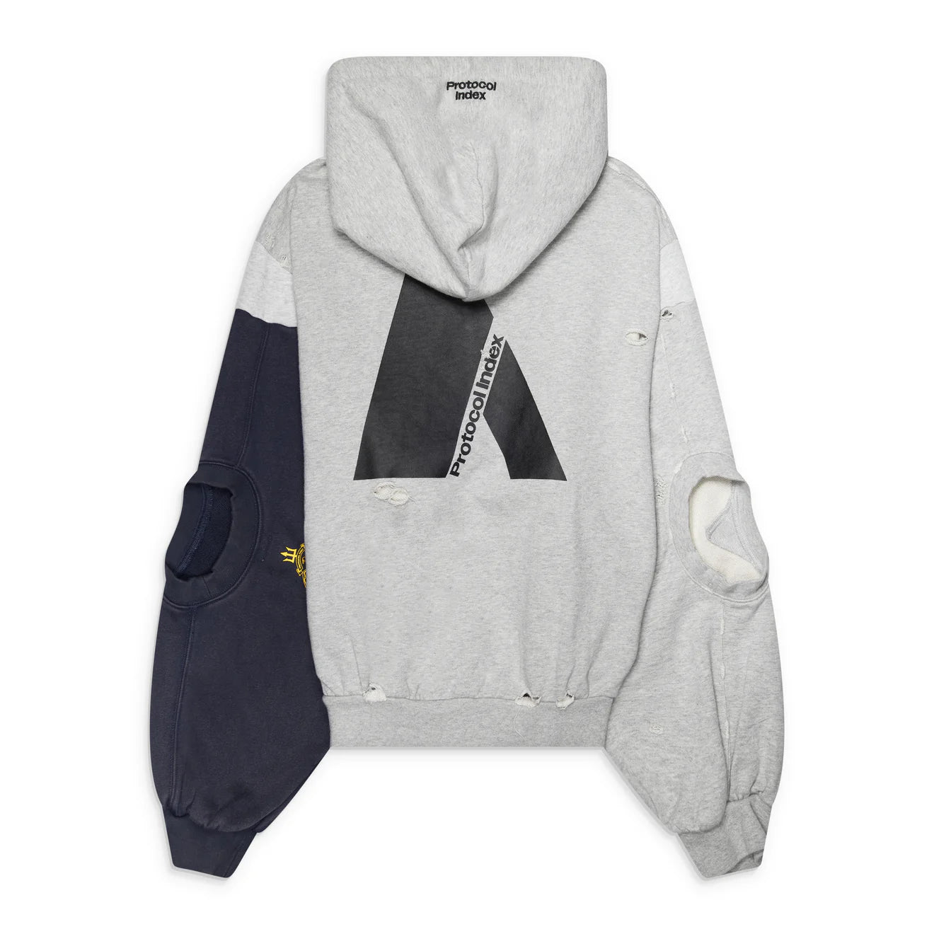 Protocol Index Reconstructed Zip Hoodie Grey