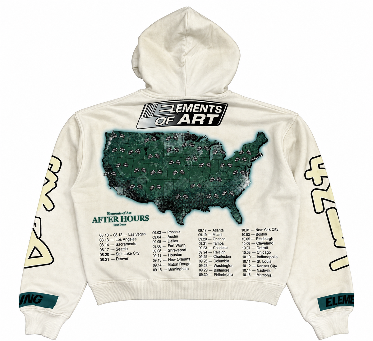 ELEMENTS OF ART BLUR ZIP HOODIE