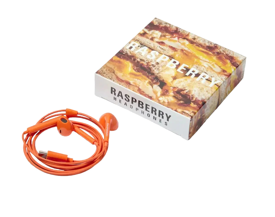 RASPBERRY WIRED EARPHONES – GOLD+VINTAGE