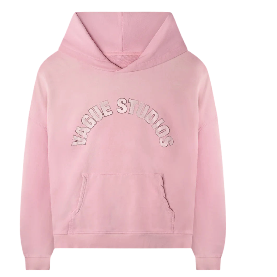 VAGUE STUDIOS COLLEGIATE HOODIE SUNBEAT PINK