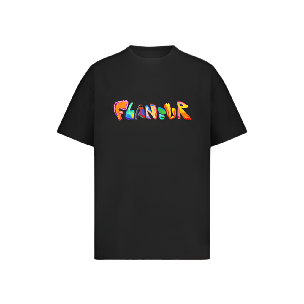 FLÂNEUR MARKERSHIFT TEE BLACK