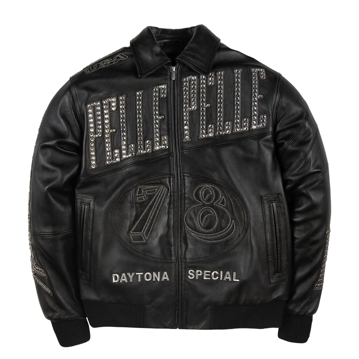 Pelle Pelle Daytona Special Jacket - BLACK/SILVER