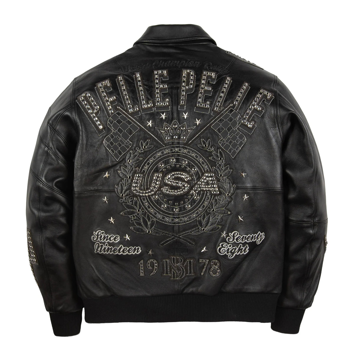 Pelle Pelle Daytona Special Jacket - BLACK/SILVER
