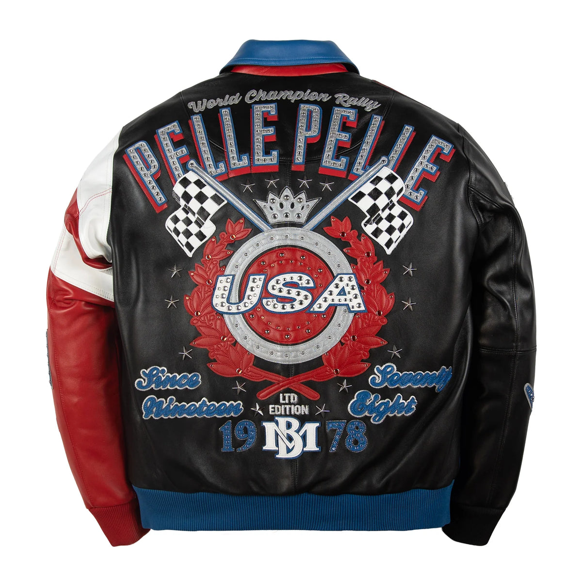 Pelle Pelle Daytona Special Jacket - BLUE/RED/BLACK