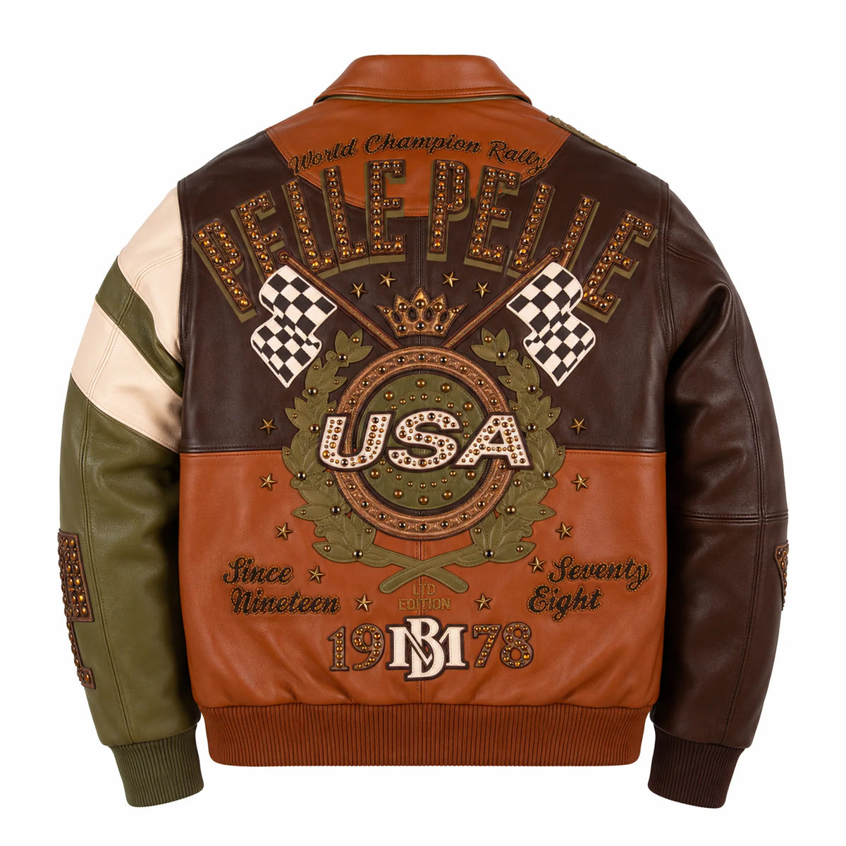 Pelle Pelle Daytona Special Jacket - BROWN/COPPER/OLIVE