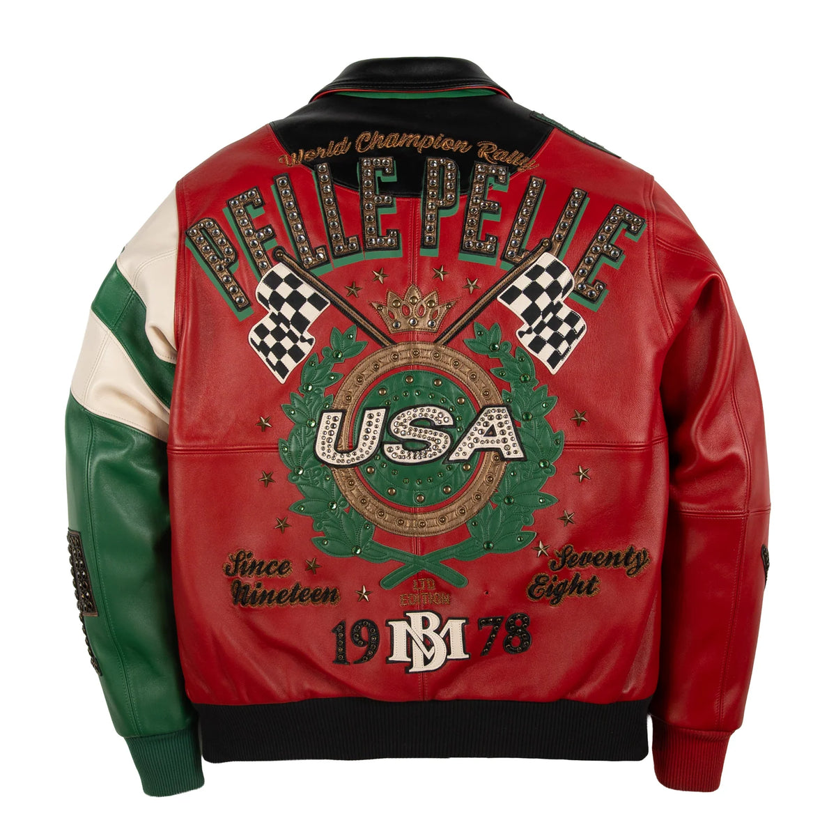 Pelle Pelle Daytona Special Jacket - RED/GREEN/BLACK