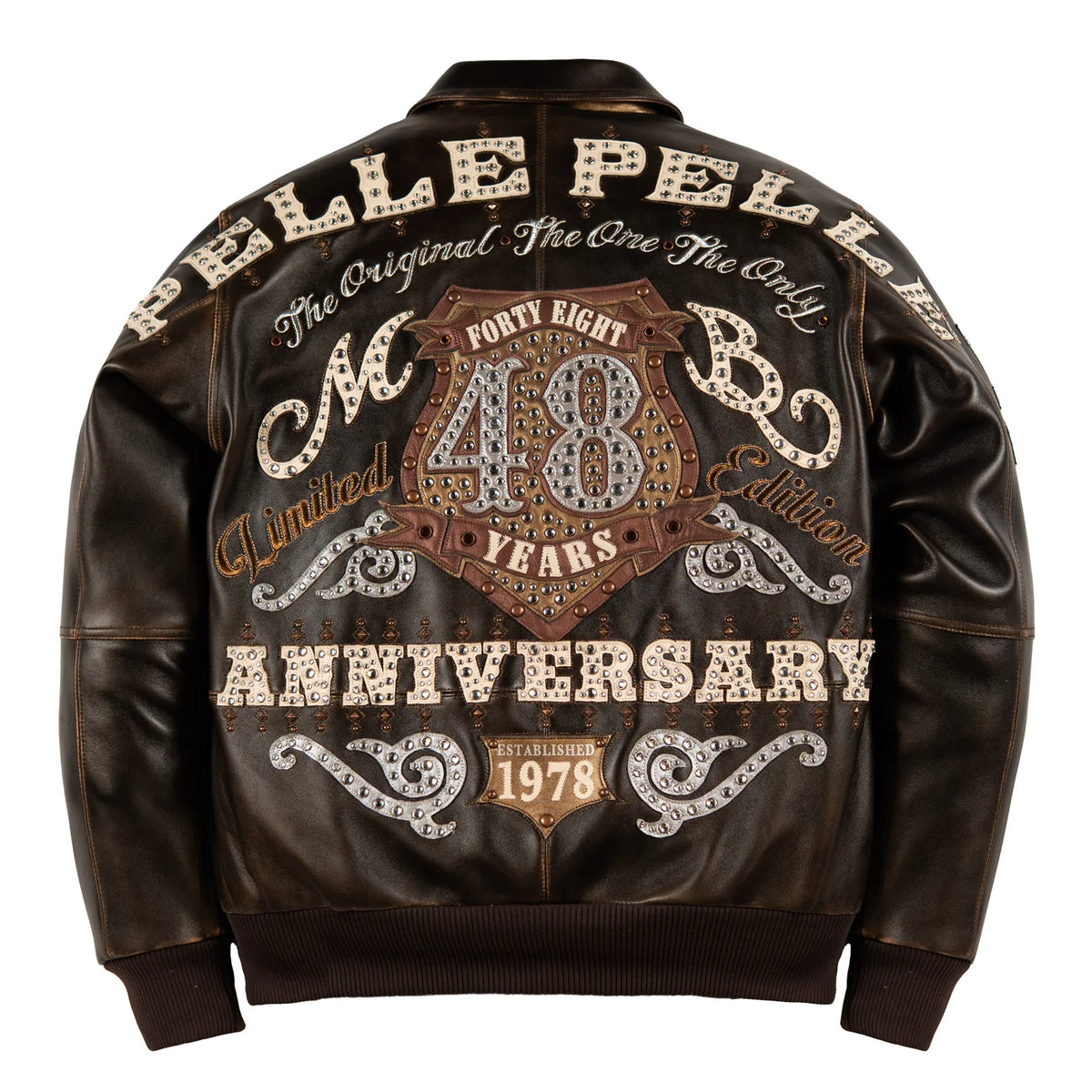 Pelle Pelle Unrivaled Anniversary Jacket  Brown Abrasion / Brown / Gold / Ivory