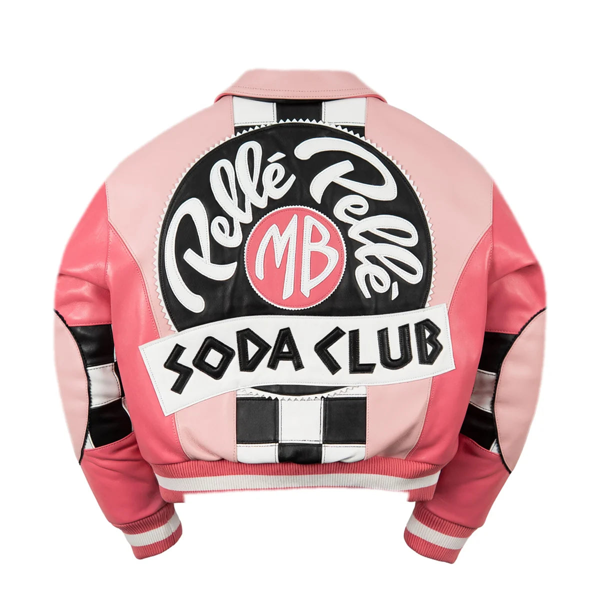 Pelle Pelle Checkered Soda Club Womens Crop Jacket PINK/BLACK/WHITE