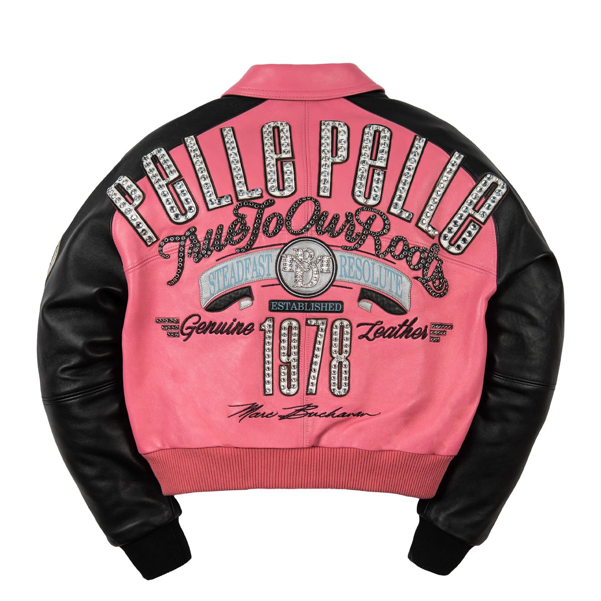 Pelle Pelle True To Our Roots Womens Crop Jacket PINK/BLACK/LIGHTBLUE