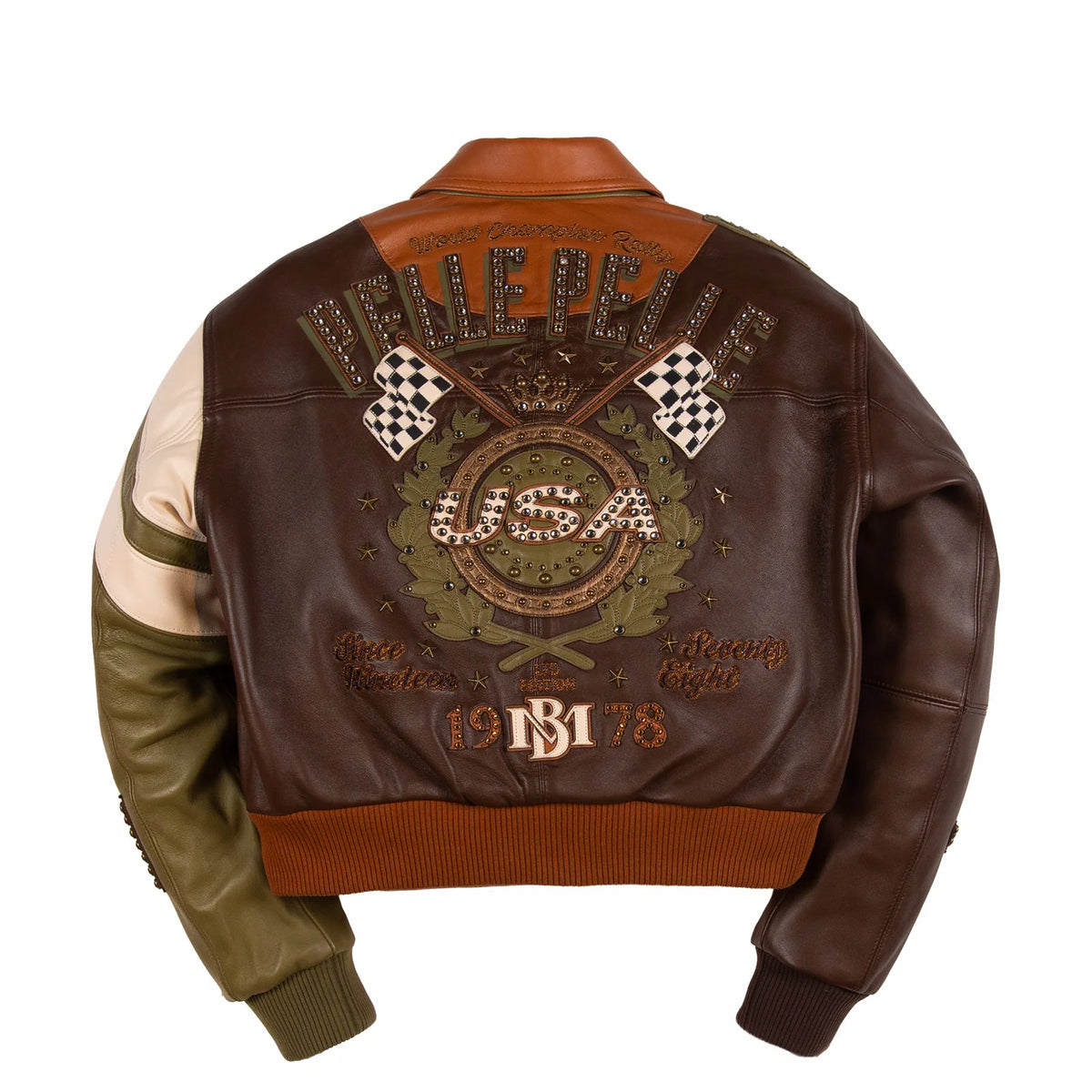 Pelle Pelle Daytona Special Womens Jacket - BROWN/COPPER/OLIVE