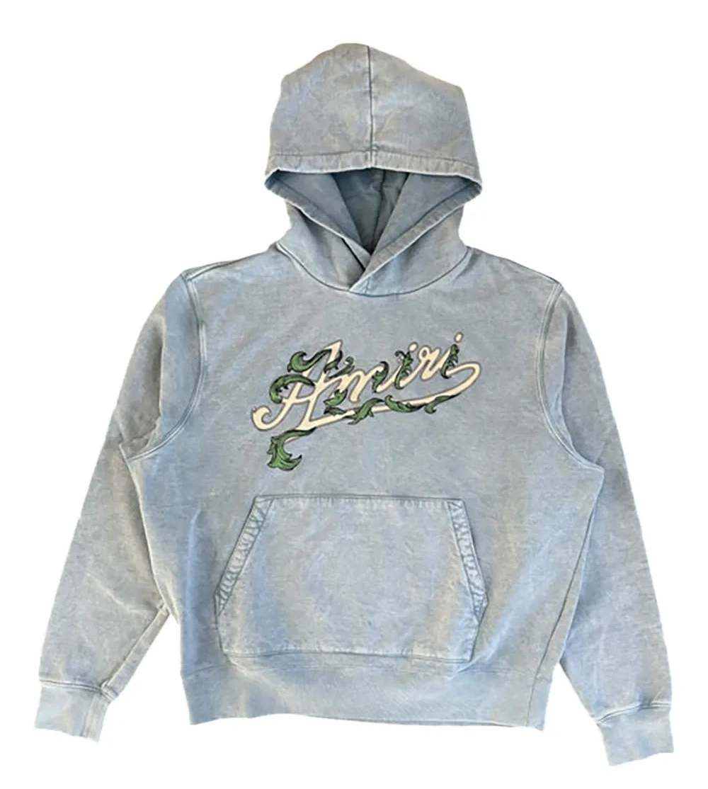 AMIRI FILIGREE HOODIE IN ASHLEY BLUE