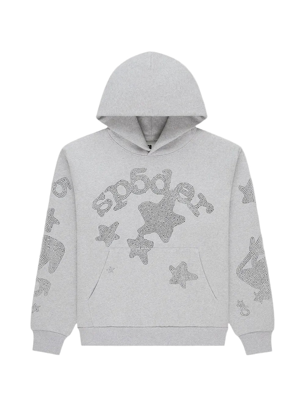 SP5DER GREY rhinestone hoodie
