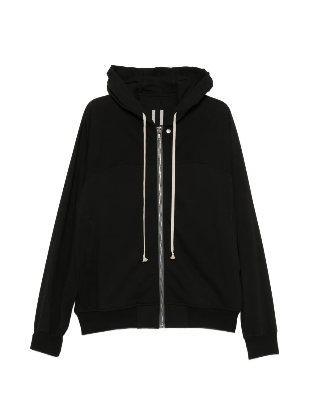 Rick Owens Black Temple Heavy Jersey Windbreaker Hoodie FW26
