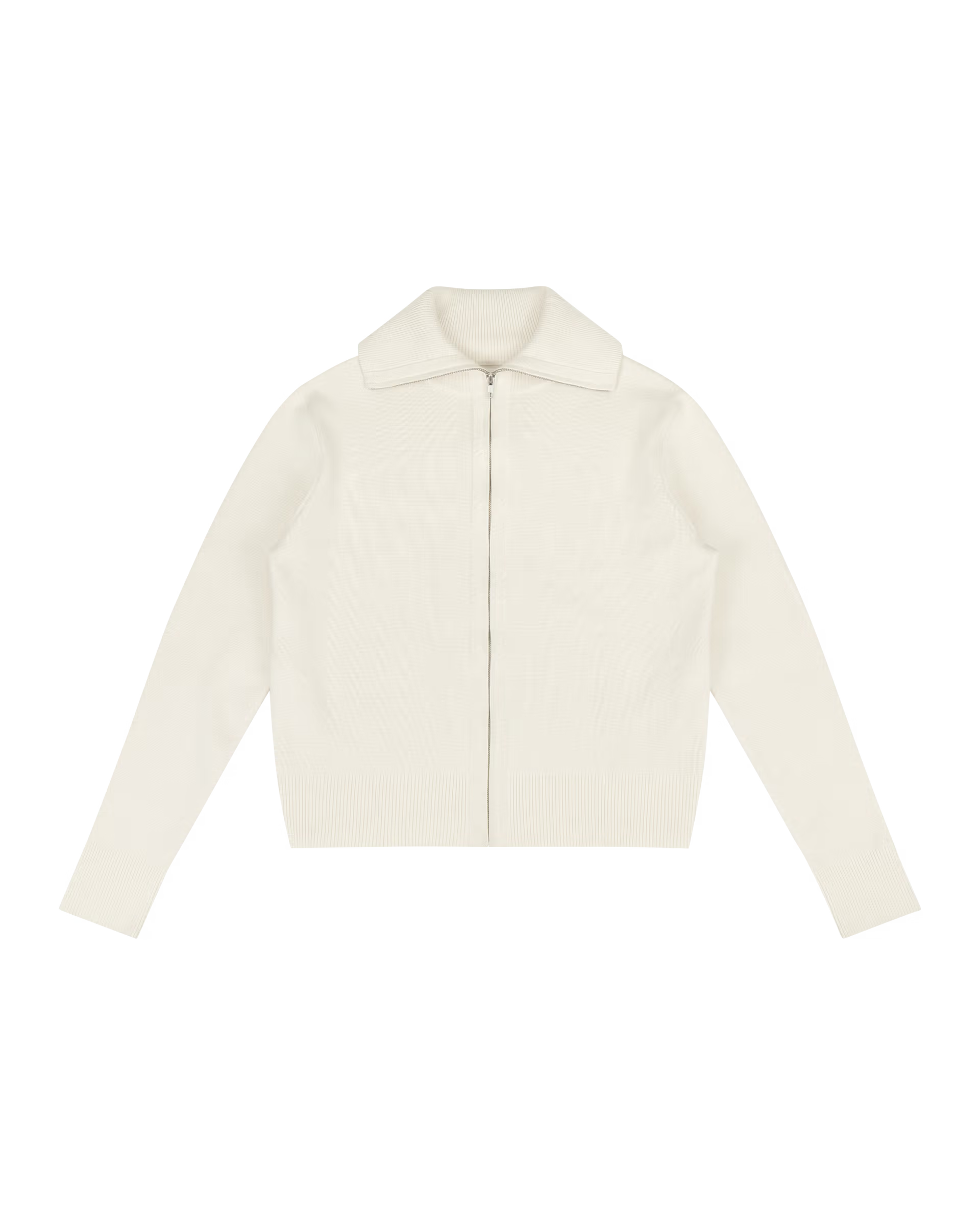 ENTIRE STUDIOS Knit Zip Up Jacket Ivory