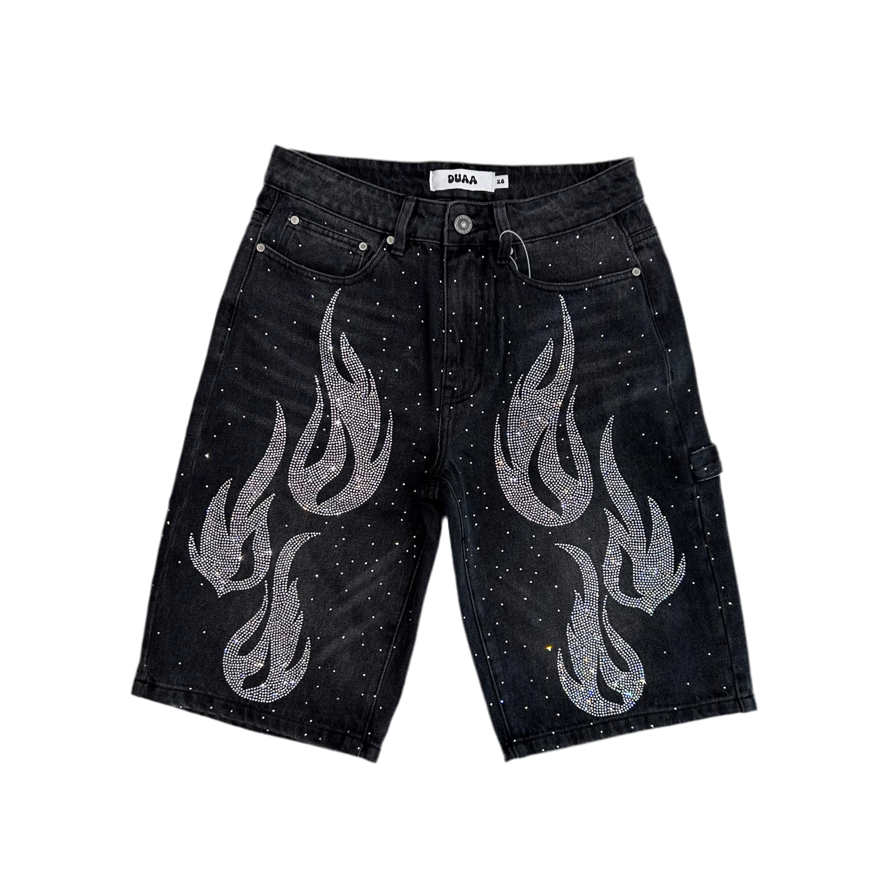 DUAA| THRIVING FLAME STONE DENIM SHORT