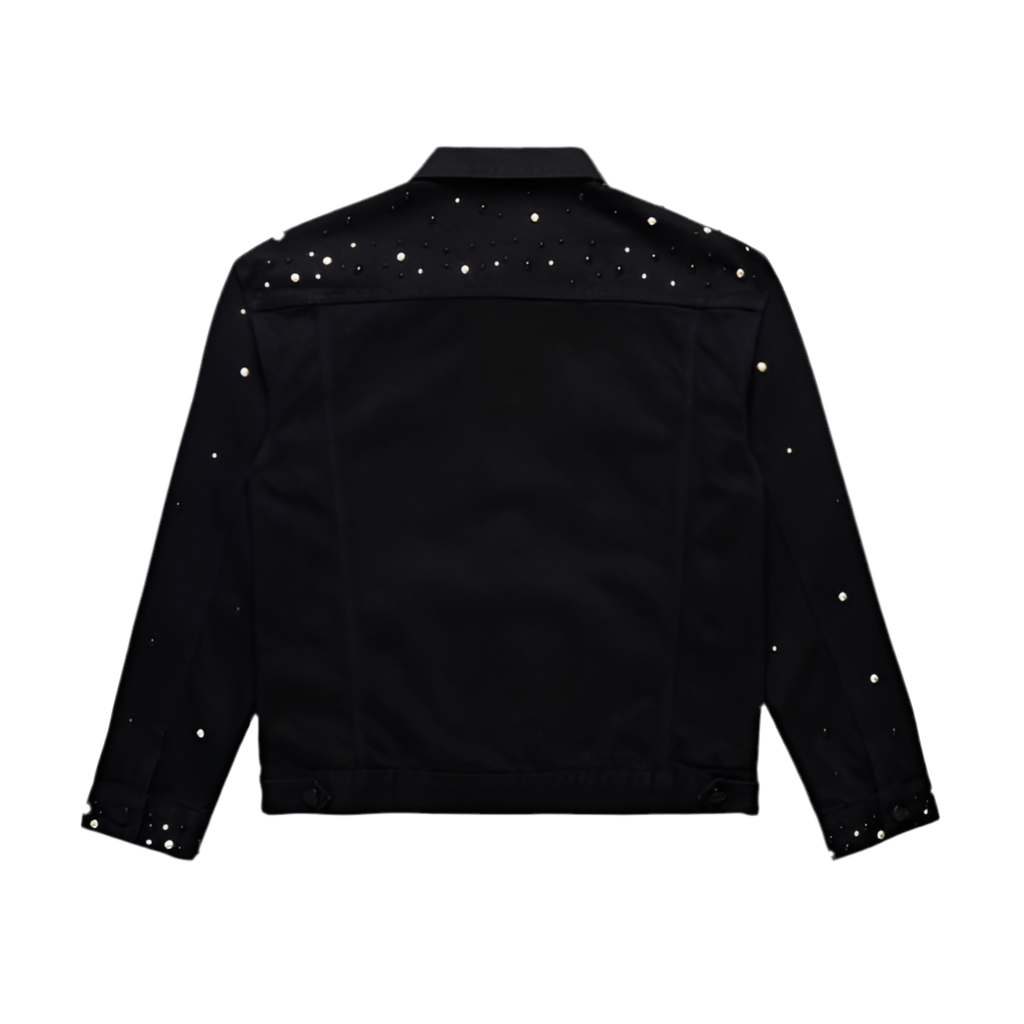 HOMME + FEMME PEARL DENIM SET BLACK