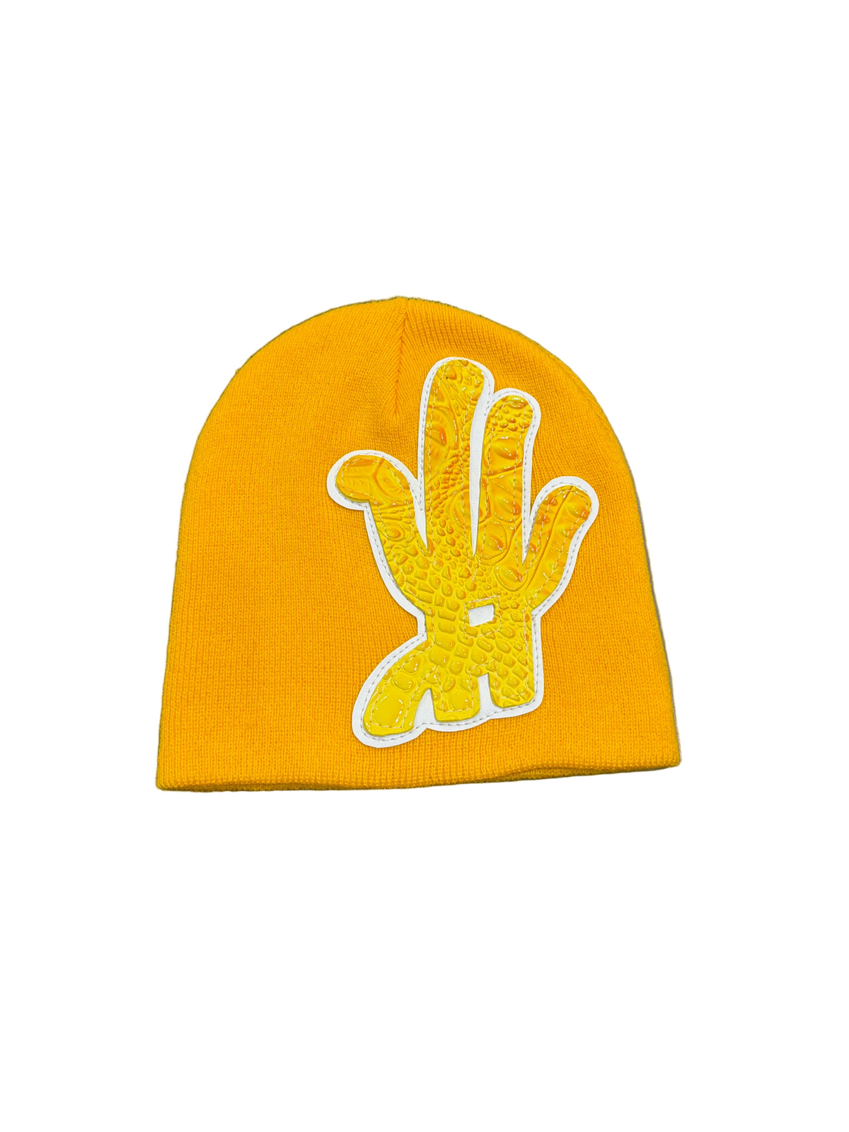 YKWYK Yellow Croc Patch BEANIE