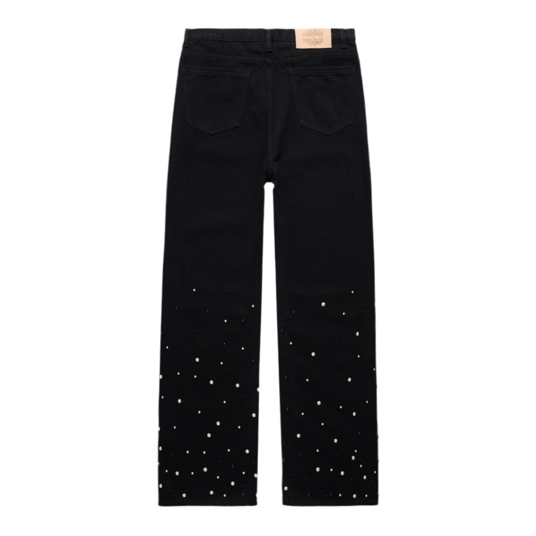 HOMME + FEMME PEARL DENIM SET BLACK