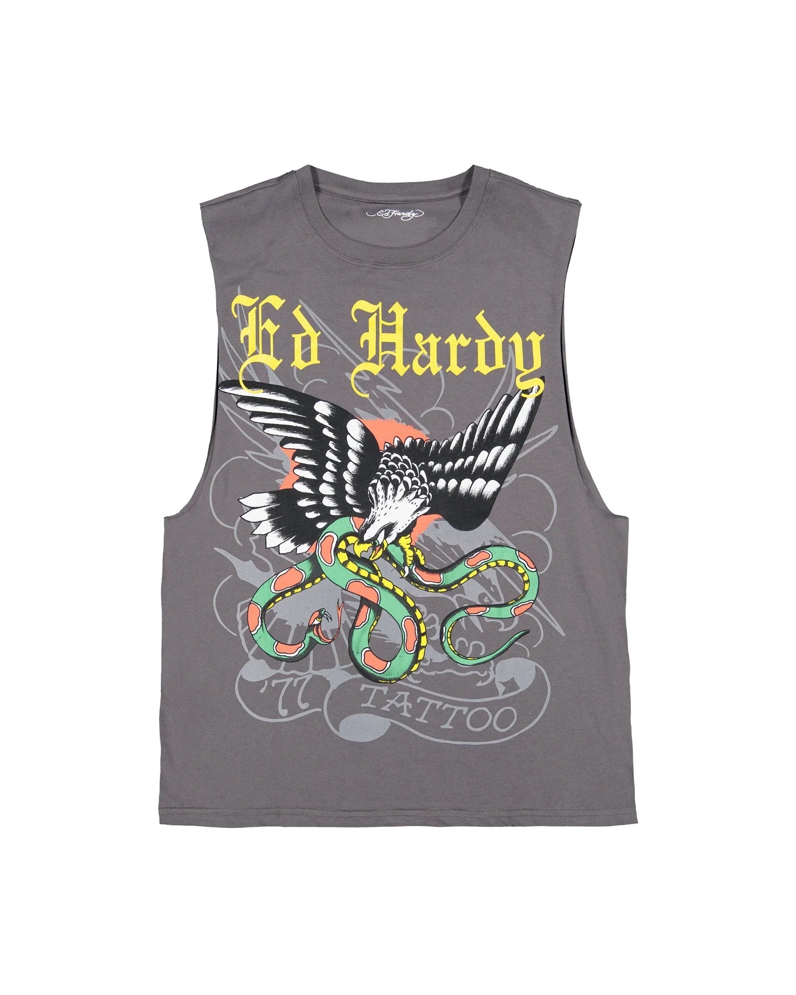 ED HARDY EAGLE SNAKE SLEEVELESS TEE