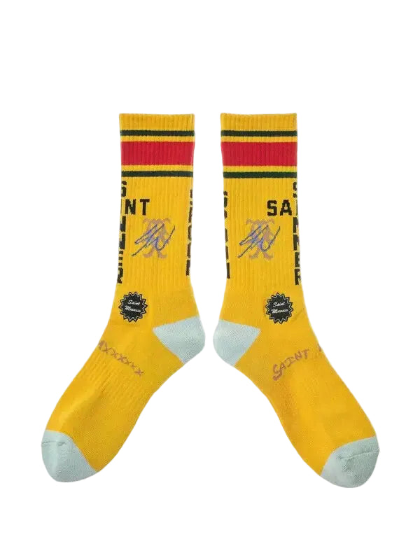 SAINT MXXXXXX  x sean wotherspoon patterned socks yellow
