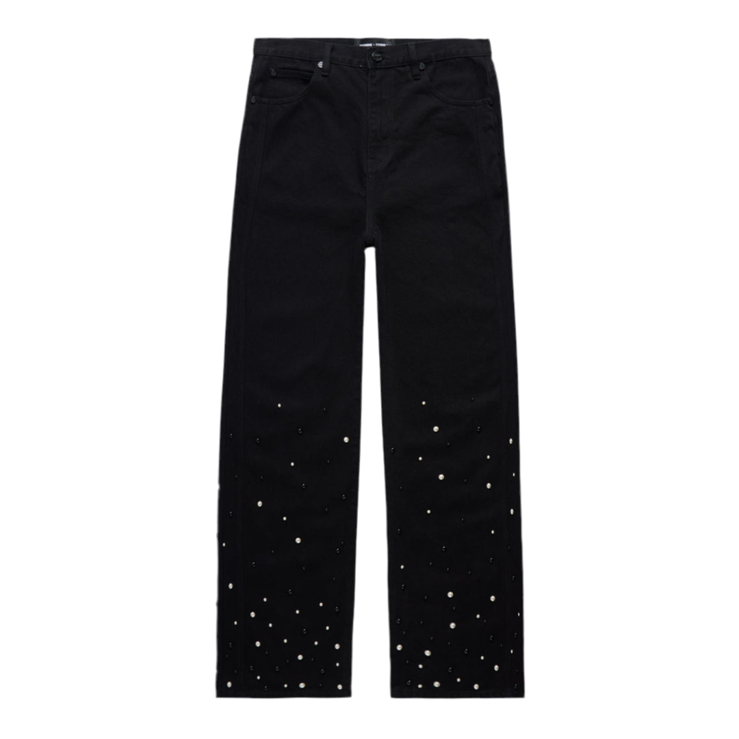 HOMME + FEMME PEARL DENIM SET BLACK