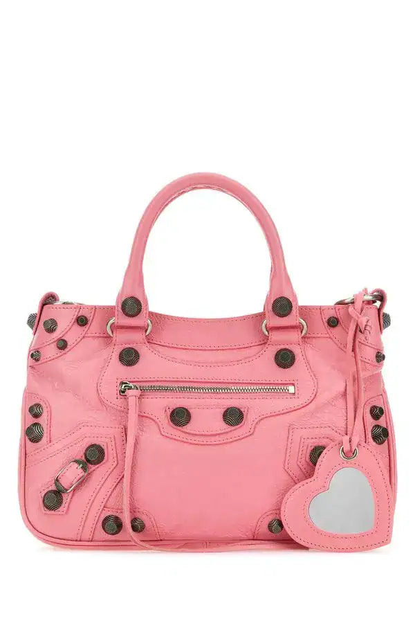 Balenciaga nappa leather neo cagole tote m handbag pink