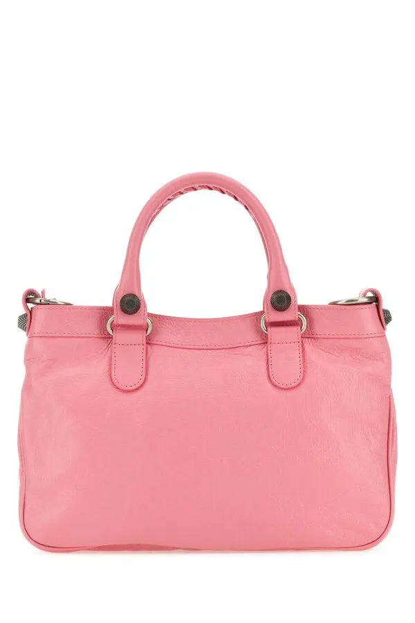 Balenciaga nappa leather neo cagole tote m handbag pink