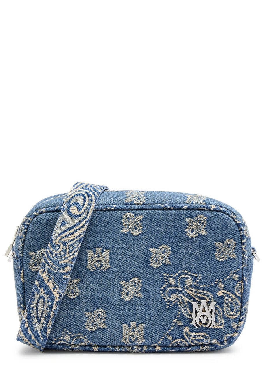 Amiri Paisley Jacquard Camera Case 'Antique Indigo'