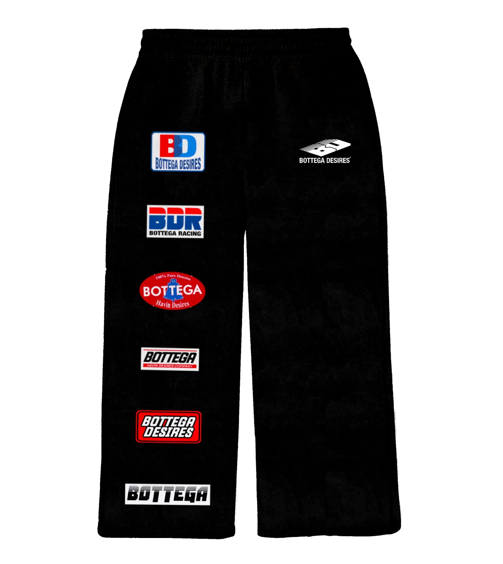 BOTTEGA DESIRES | PATCHES SWEATPANTS BLACK